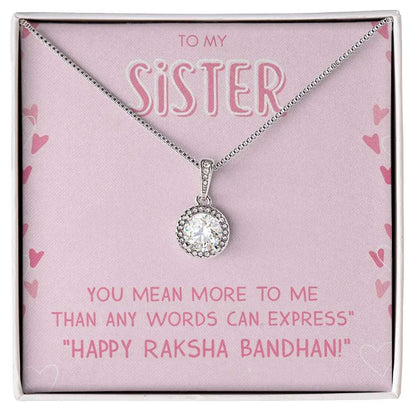 Unique Rakhi Gift Idea For Sisters- Pure Silver Necklace Gift Set Gifts for Sister Rakva