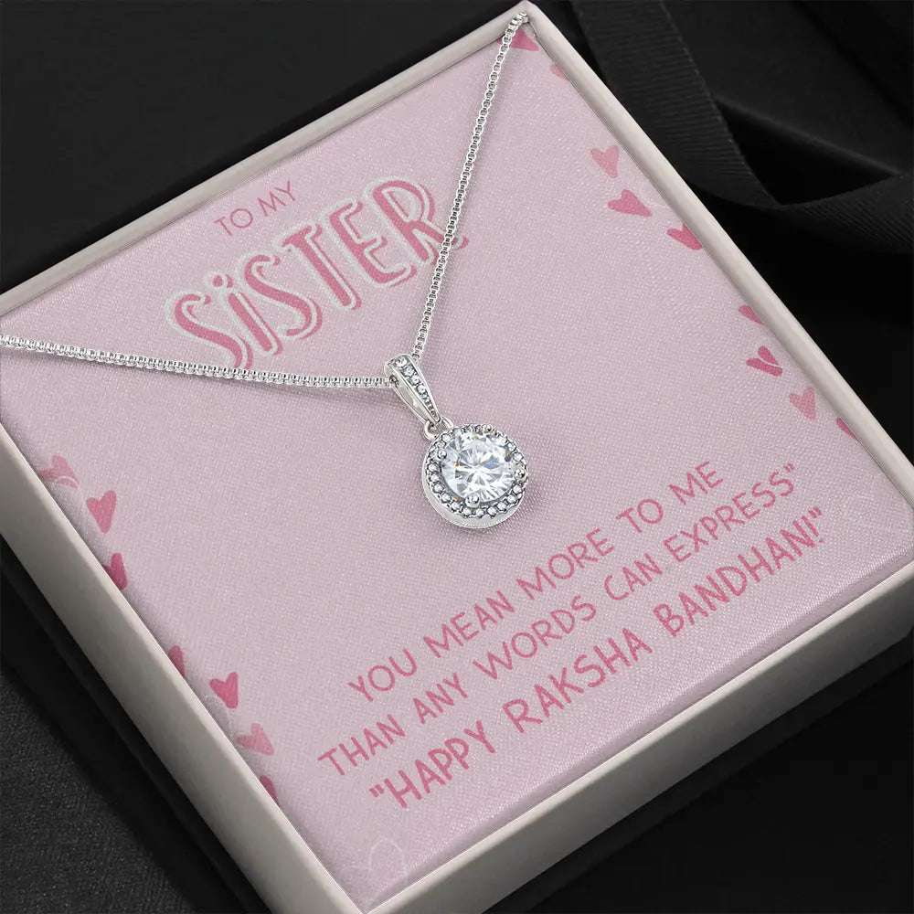 Unique Rakhi Gift Idea For Sisters- Pure Silver Necklace Gift Set Gifts for Sister Rakva