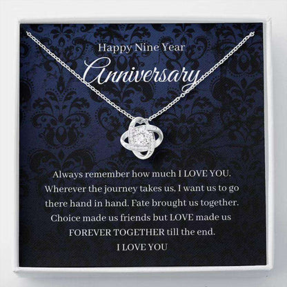 Wife Necklace, 9Th Wedding Anniversary Necklace Gift For Wife Willow Or Pottery Anniversary Nine For Karwa Chauth Rakva