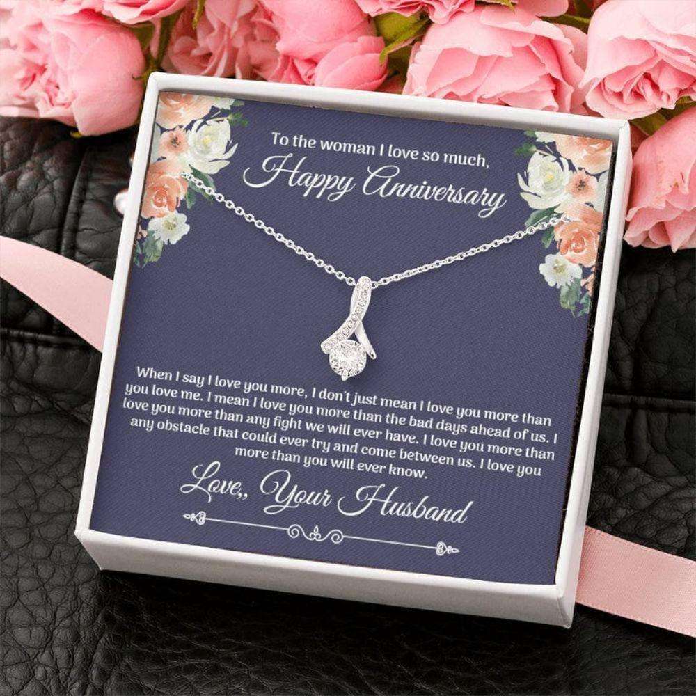 Wife Necklace, Anniversary Necklace Gift For Wife, Thoughtful Anniversary Gifts For Her For Karwa Chauth Rakva