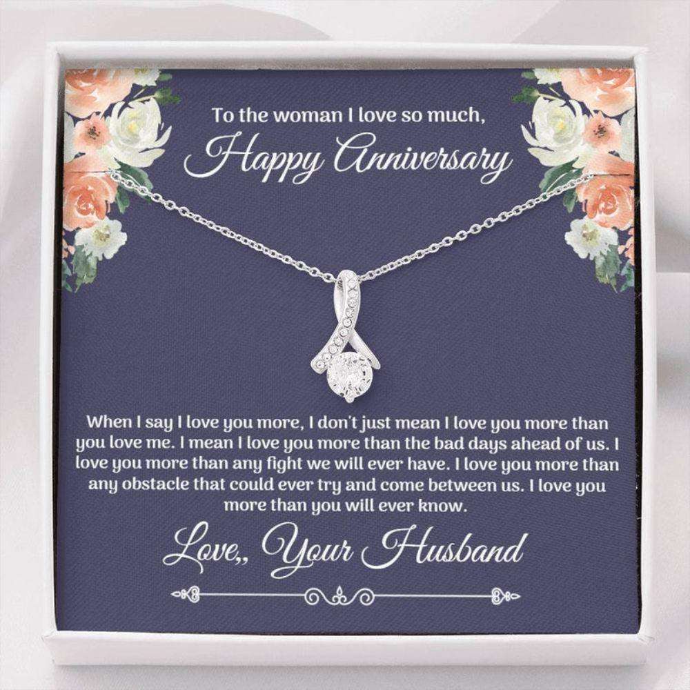 Wife Necklace, Anniversary Necklace Gift For Wife, Thoughtful Anniversary Gifts For Her For Karwa Chauth Rakva