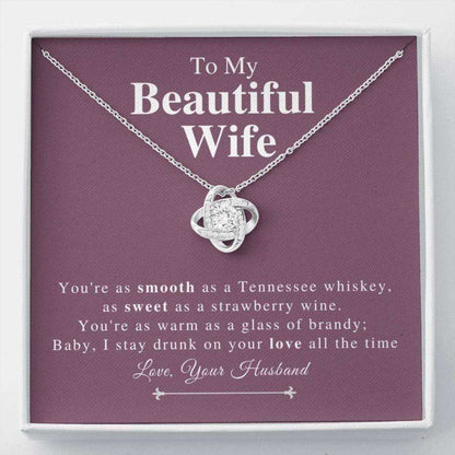 Wife Necklace, Drunk On Your Love Heart Necklace Gift For Wife, Valentines Day Gift For Karwa Chauth Rakva