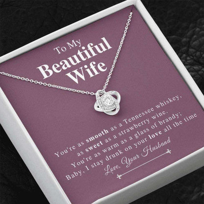 Wife Necklace, Drunk On Your Love Heart Necklace Gift For Wife, Valentines Day Gift For Karwa Chauth Rakva