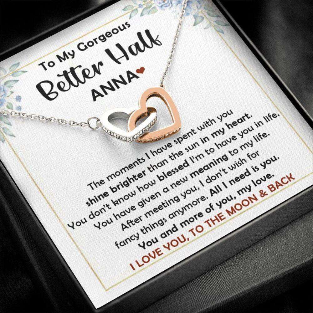 Wife Necklace, Girlfriend Necklace, Better Half Gift Necklace, Necklace To My Better Half Girlfriend/Wife Anniversary Gift, Wife Gifts Ideas For Karwa Chauth Rakva