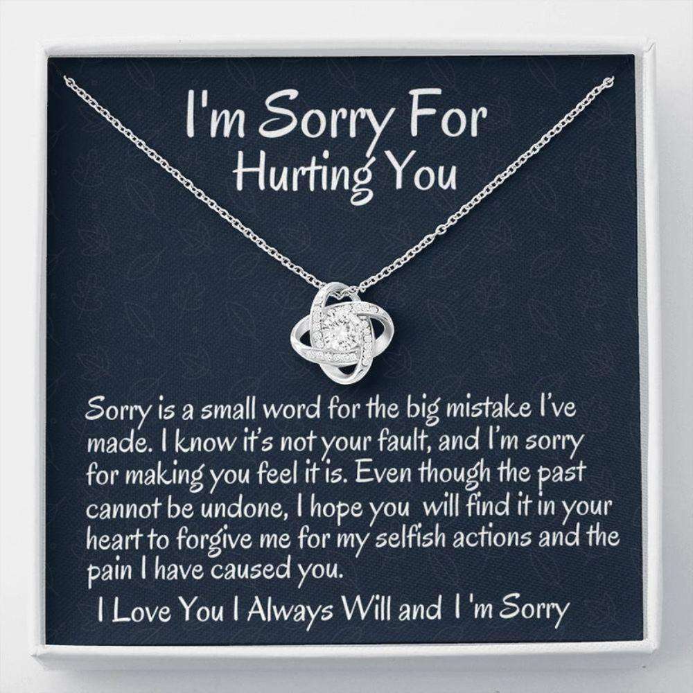 Wife Necklace, Girlfriend Necklace, I’M Sorry Gift, Apology Necklace For Wife Girlfriend, Love Knot, Forgive Me, Sorry Gift Friend, Sorry Partner For Karwa Chauth Rakva