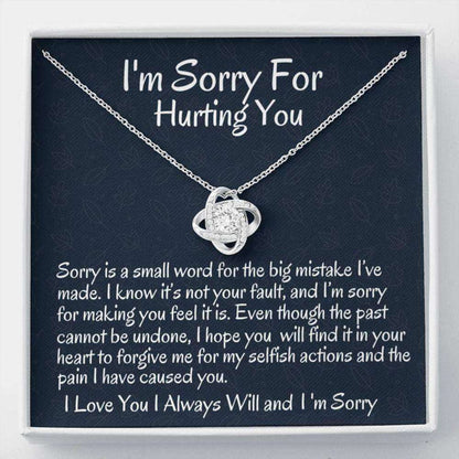 Wife Necklace, Girlfriend Necklace, I’M Sorry Gift, Apology Necklace For Wife Girlfriend, Love Knot, Forgive Me, Sorry Gift Friend, Sorry Partner For Karwa Chauth Rakva