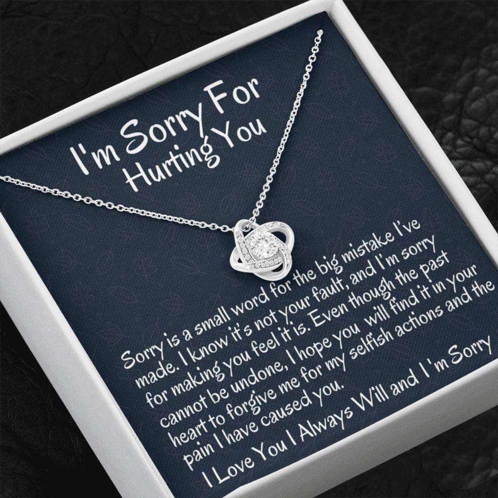 Wife Necklace, Girlfriend Necklace, I’M Sorry Gift, Apology Necklace For Wife Girlfriend, Love Knot, Forgive Me, Sorry Gift Friend, Sorry Partner For Karwa Chauth Rakva