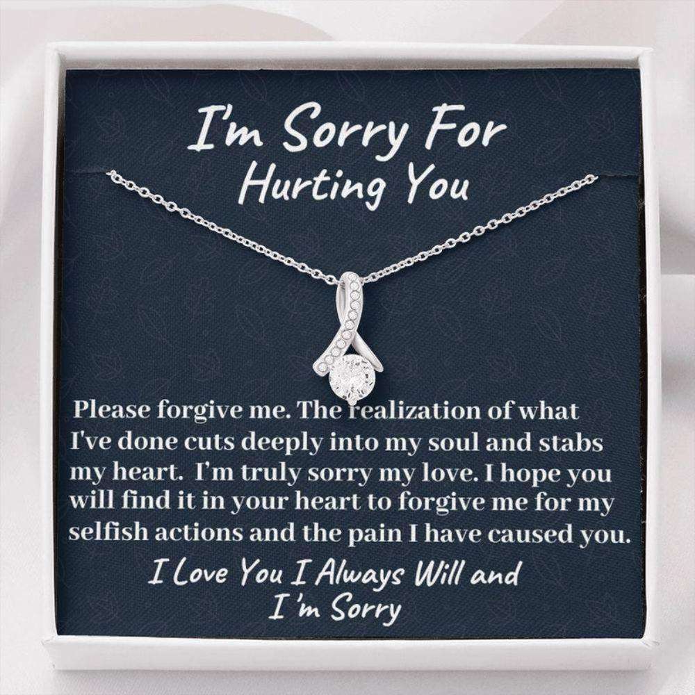 Wife Necklace, Girlfriend Necklace, I’M Sorry Gift, Apology Necklace For Wife Girlfriend, Sorry Gift Friend, Forgive Me Sorry Partner For Karwa Chauth Rakva