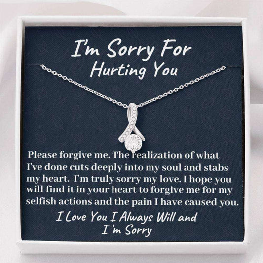 Wife Necklace, Girlfriend Necklace, I’M Sorry Gift, Apology Necklace For Wife Girlfriend, Sorry Gift Friend, Forgive Me Sorry Partner For Karwa Chauth Rakva