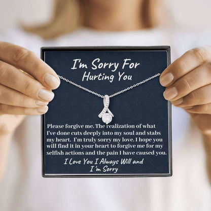 Wife Necklace, Girlfriend Necklace, I’M Sorry Gift, Apology Necklace For Wife Girlfriend, Sorry Gift Friend, Forgive Me Sorry Partner For Karwa Chauth Rakva