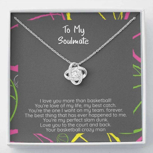 Wife Necklace, Girlfriend Necklace, To My Soulmate Necklace “ I Love You More Than Basketball Necklace For Karwa Chauth Rakva