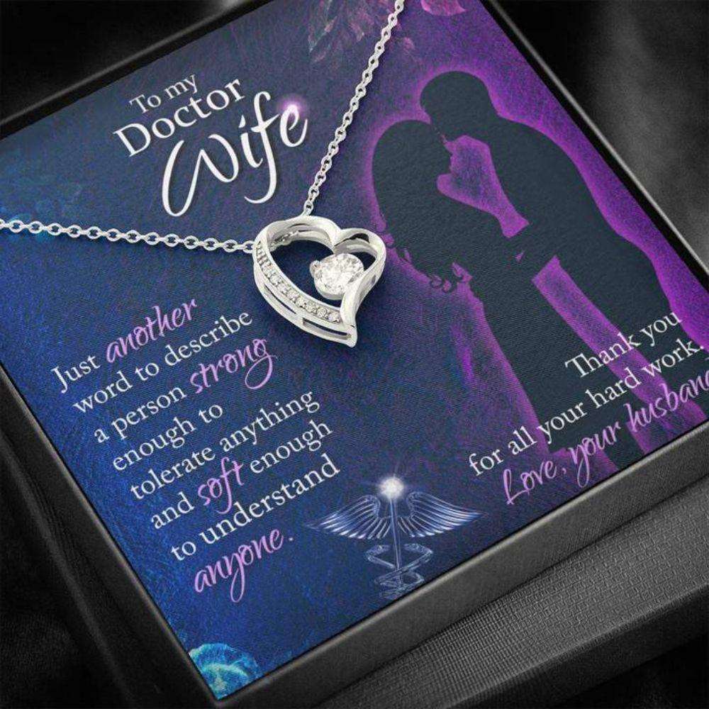 Wife Necklace “ Necklace For Wife “ To My Doctor Wife Forever Love Necklace For Archievement Rakva