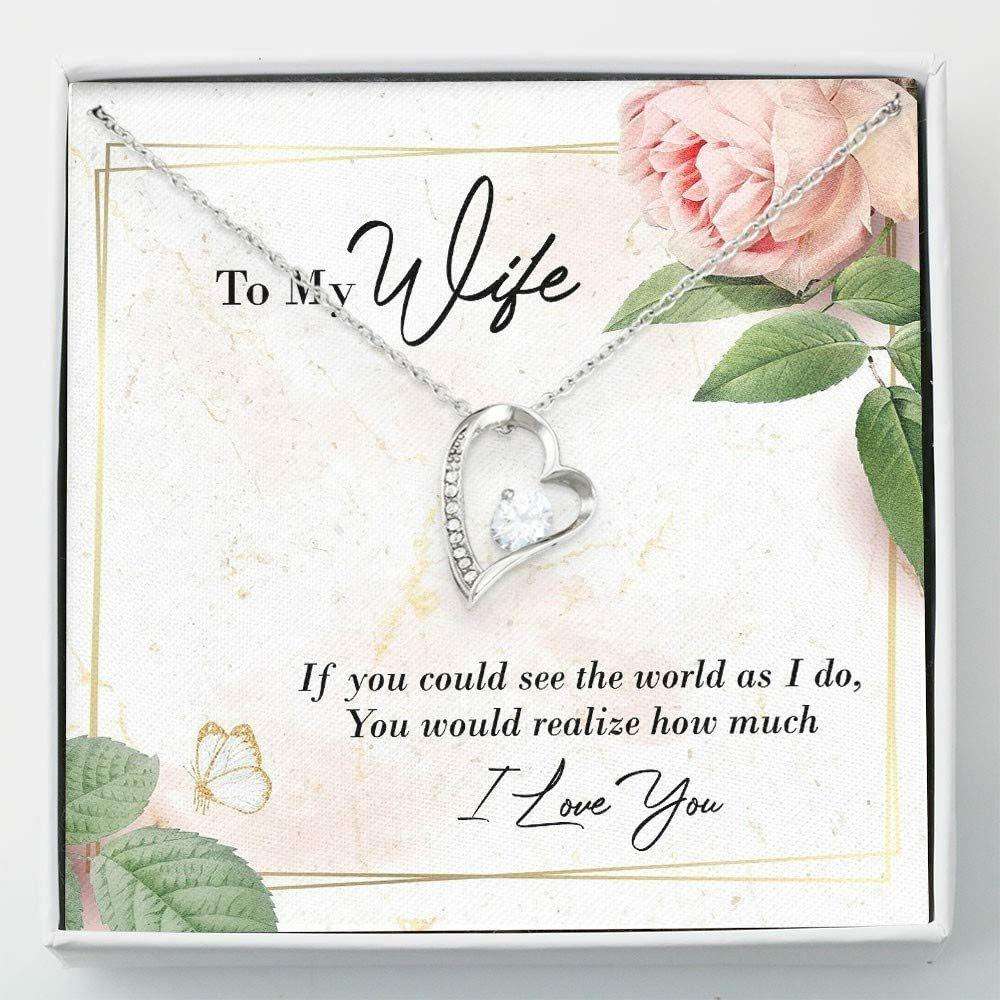 Wife Necklace, Necklace For Women Girl “ To My Wife Necklace “ Gift For Her For Wife Necklace For Karwa Chauth Rakva