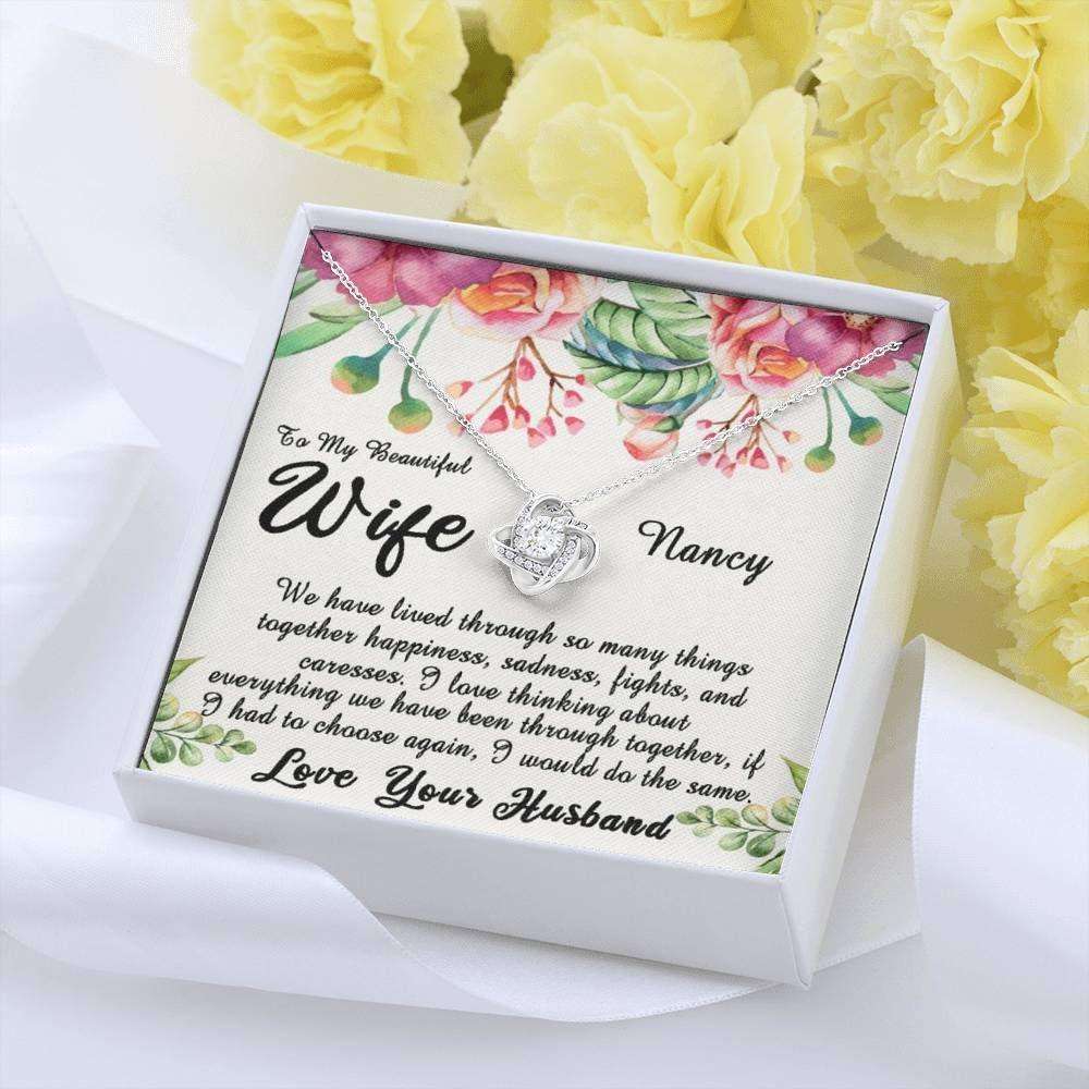 Wife Necklace, Personalized Necklace Gift For Wife From Husband, Sentimental Gifts For Her, Gifts For Her, Custome Name For Karwa Chauth Rakva