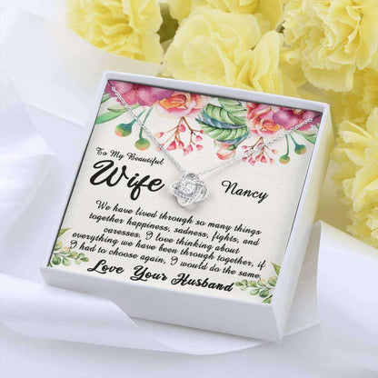 Wife Necklace, Personalized Necklace Gift For Wife From Husband, Sentimental Gifts For Her, Gifts For Her, Custome Name For Karwa Chauth Rakva