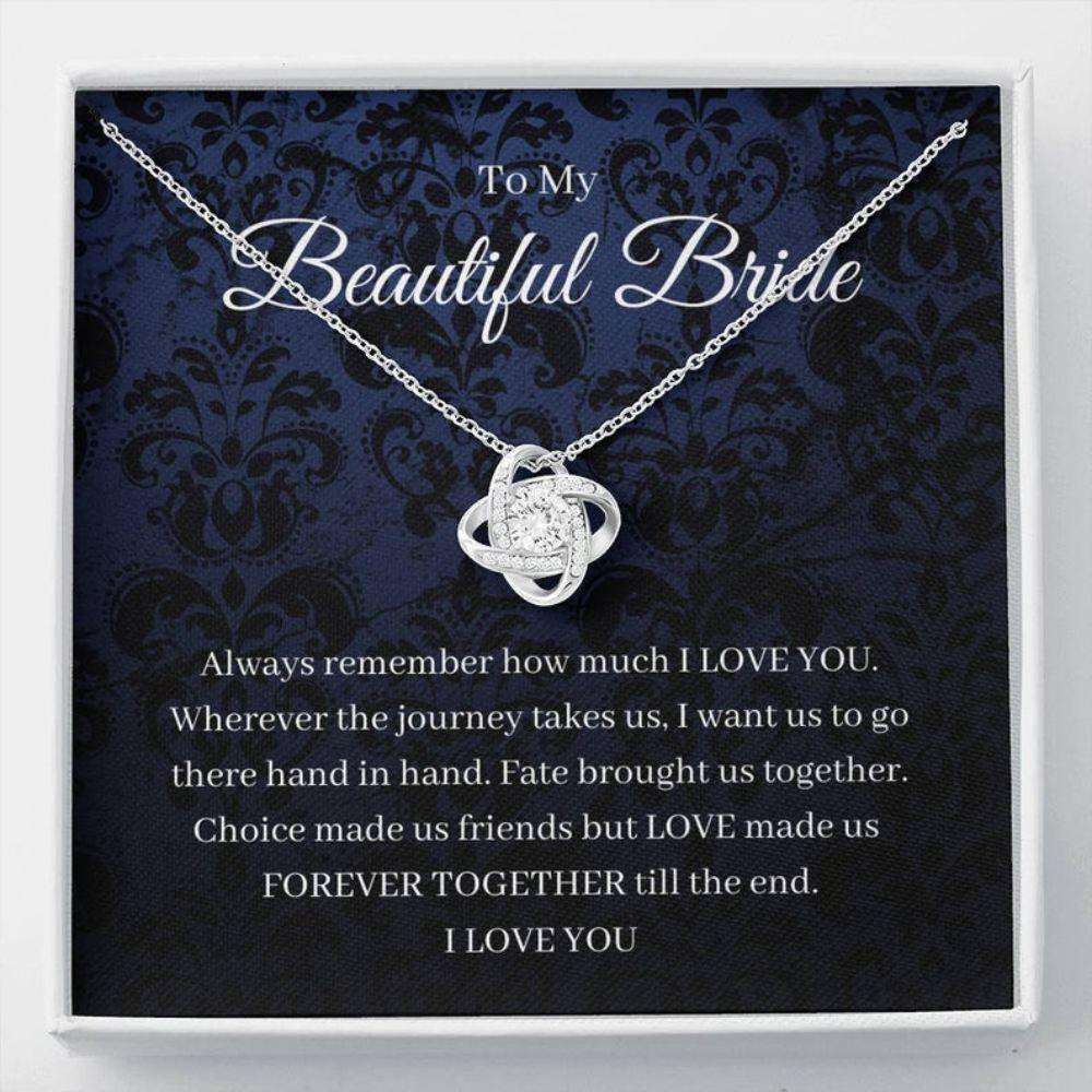 Wife Necklace, To My Bride Necklace Gift From Groom, Groom To Future Wife Wedding Day Gift Gift For Bride Rakva