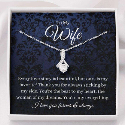 Wife Necklace, To My Wife Necklace, Anniversary Gift For Wife, Birthday Gift For Wife From Husband For Karwa Chauth Rakva