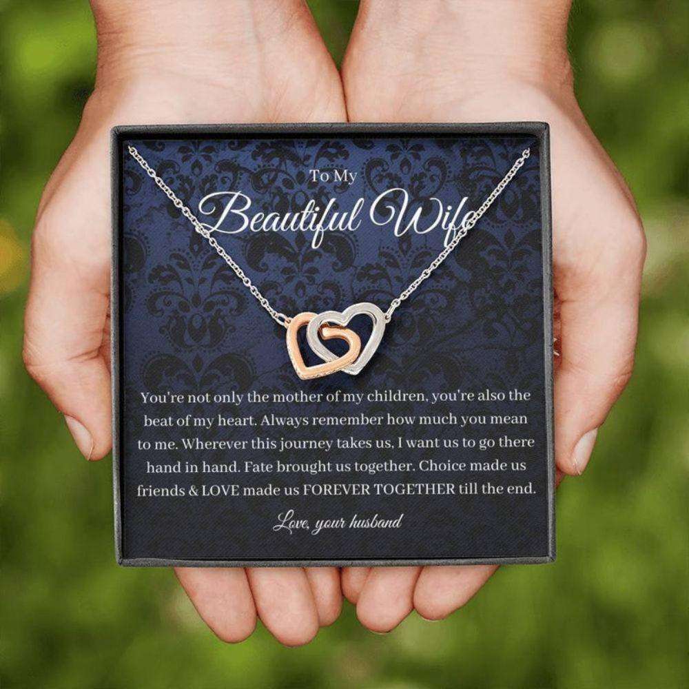 Wife Necklace, To My Wife Necklace, Anniversary Gift For Wife, Birthday Gift For Wife From Husband For Karwa Chauth Rakva