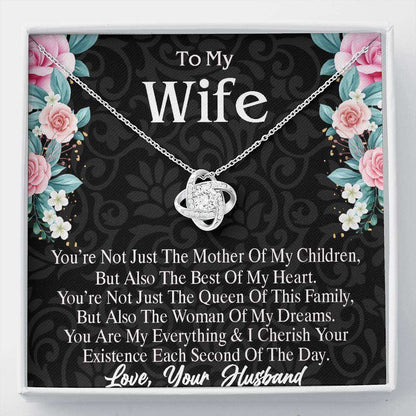 Wife Necklace, To My Wife Necklace “ Anniversary Gift For Wife From Husband, Necklace For Wife For Karwa Chauth Rakva