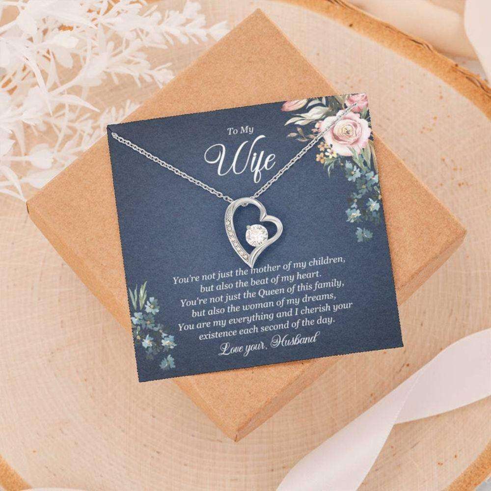 Wife Necklace, To My Wife Necklace “ Gift For Wife From Husband, Anniversary Gift For Wife For Karwa Chauth Rakva