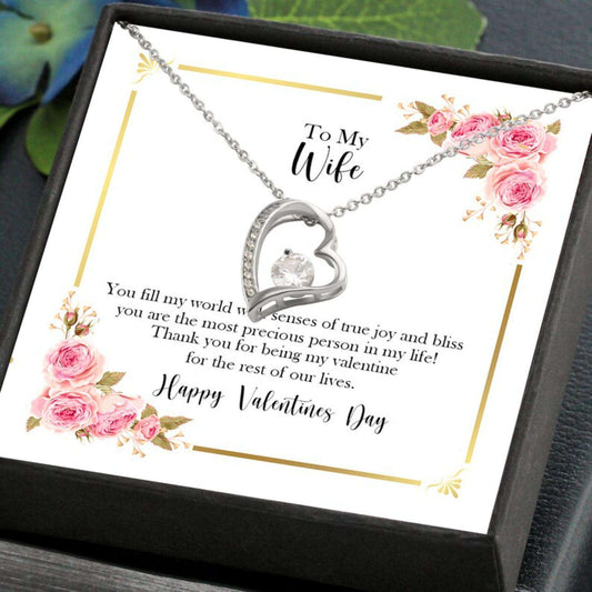 Wife Necklace, To My Wife Necklace, Valentine’S Day Necklace For Wife, Birthday Necklace For Wife For Karwa Chauth Rakva