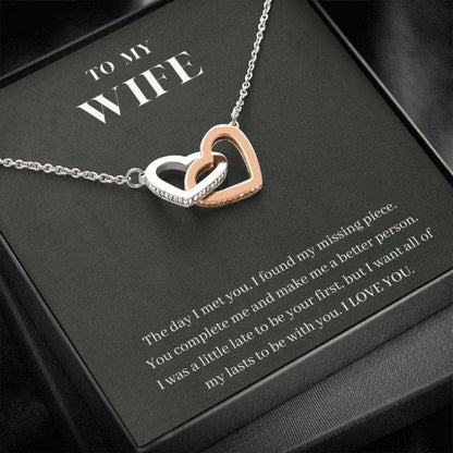 Wife Necklace, To My Wife Necklace, You Complete Me For Karwa Chauth Rakva