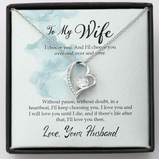 Wife Necklace, To My Wife Necklace, Œi Choose You” “ Gifts For Wife From Husband For Karwa Chauth Rakva