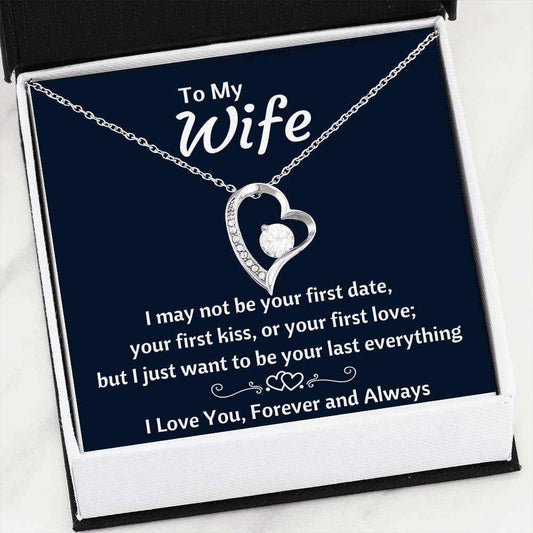 Wife Necklace, To My Wife Your Last Everything Necklace Gift From Husband For Karwa Chauth Rakva