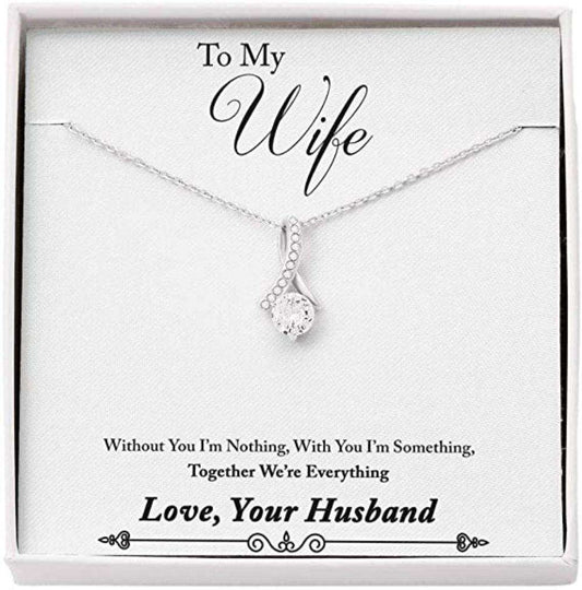 Wife Necklace, To My Wife Œeverything “ So” Necklace Gift For Wife. Wife Gift For Wife For Karwa Chauth Rakva