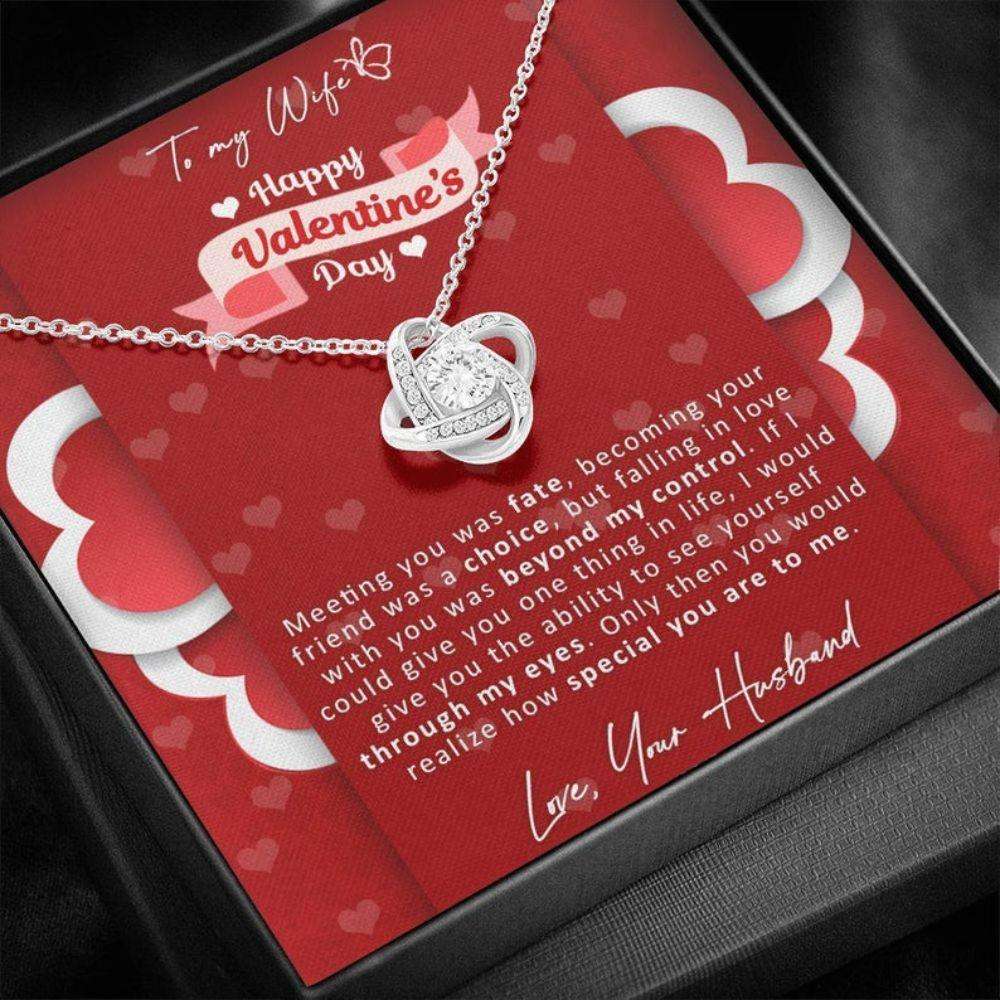 Wife Necklace, Valentine’S Day Necklace Gift For Wife From Husband, Wife Birthday Anniversary Wedding Gift For Karwa Chauth Rakva