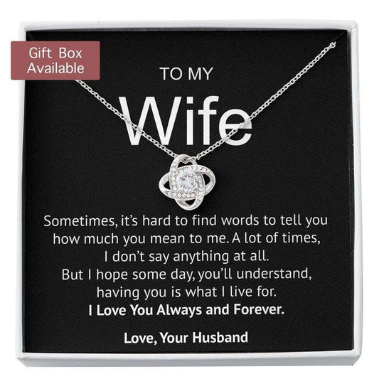 Wife Necklace, Wife Gift, Wife Birthday Necklace Gift, Wife Necklace Gift From Husband, Wife Anniversary Necklace Gift, To My Wife Necklace, For Karwa Chauth Rakva