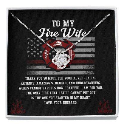 Wife Necklace,To My Fire Wife Necklace From Fireman Husband, Firefighters Wife Gift, Thin Red Line Custom Necklace For Karwa Chauth Rakva