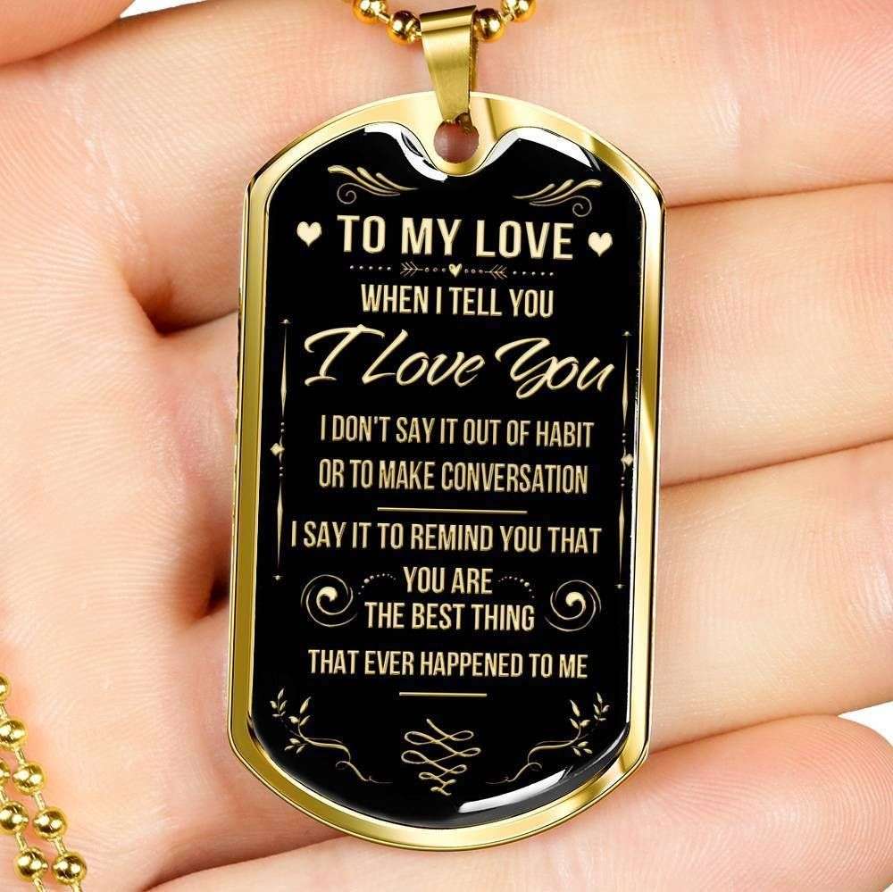 You Are The Best Thing Dog Tag Military Chain Necklace For Your Love Rakva