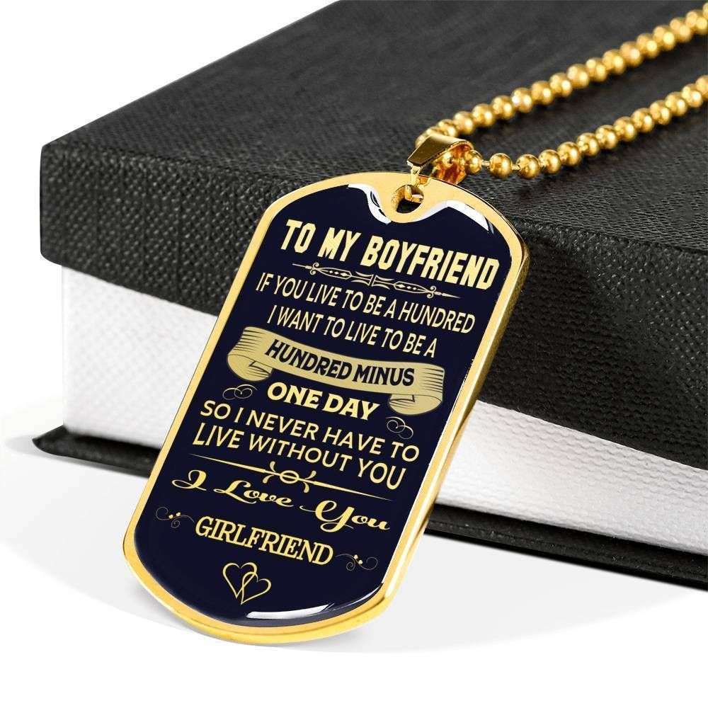 You Live Hundred I Live Hundred Minus One Day Dog Tag Military Chain Necklace Gift For Him Rakva