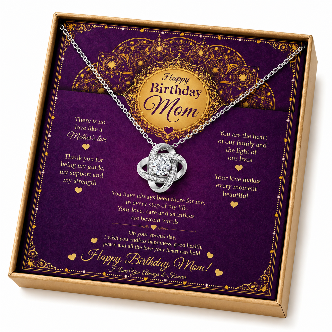 Rakva 925 Sterling Silver Birthday Necklace for Mom – Happy Birthday Mom Jewelry Gift from Daughter Son, Heartfelt Mother’s Birthday Gift