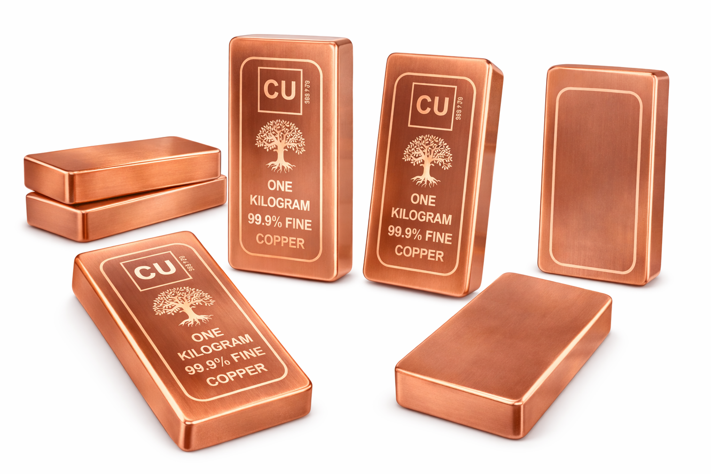 1 KG Copper Bar 99.9% Pure Fine Copper Bullion – 1 Kilogram Investment Grade Copper Ingot