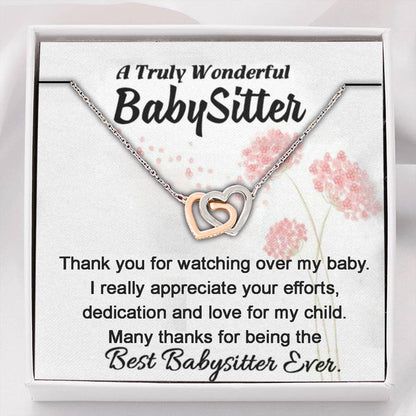 Babysitter Necklace, A Truly Wonderful Babysitter Gift, Thank You Necklace Rakva