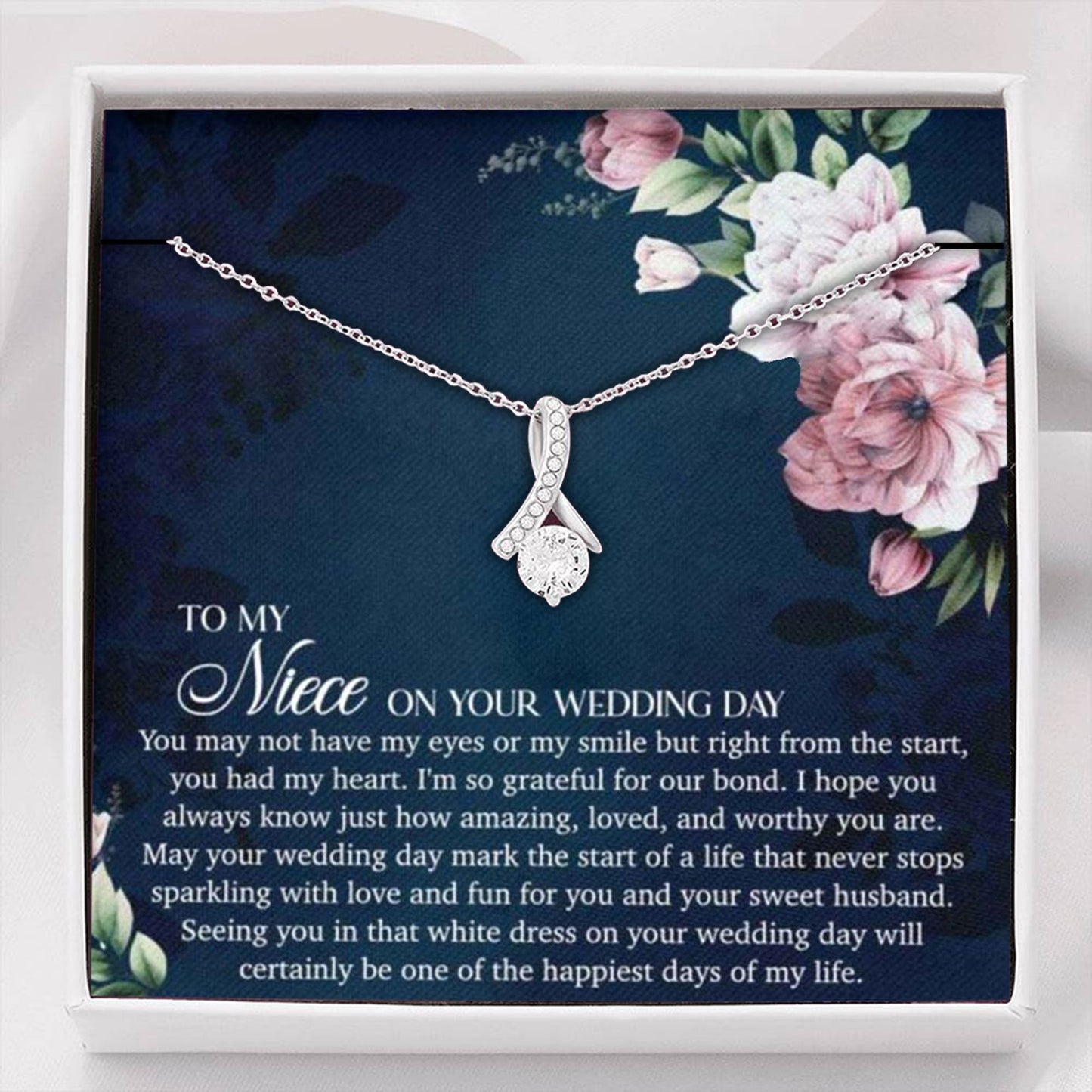 Niece Necklace, Gift For Niece On Her Wedding Day “ Wedding Necklace Gift From Aunt, Bridal Shower Gift