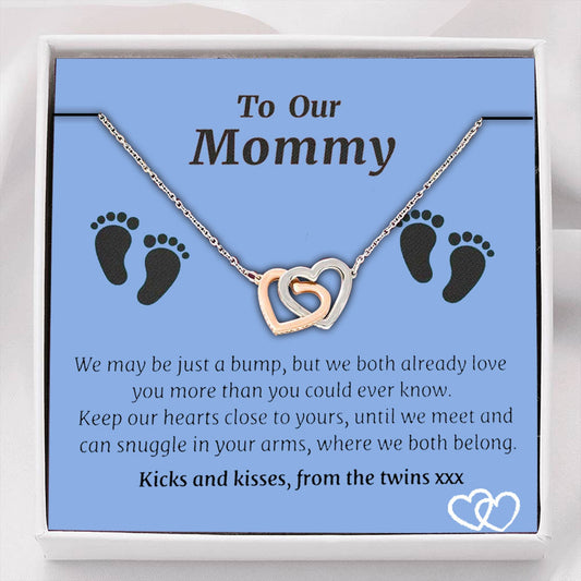 Mom Necklace, Personalized Necklace Twin Baby Gift, Twins Baby Shower, Twins Gender Reveal, Twin Mama Custom Name