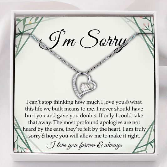 Girlfriend Necklace, Wife Necklace, I’M Sorry Necklace Apology Gift, Gift For Wife/Girlfriend/Partner, Forgiveness Gift,
