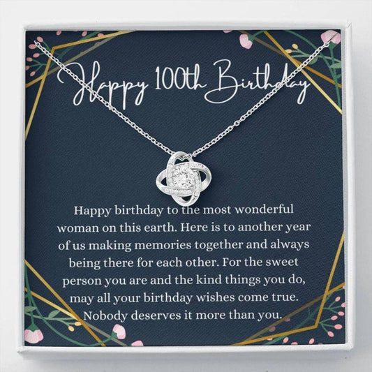 Grandmother Necklace, Mom Necklace, 100Th Birthday Necklace, 100Th Birthday Gift For Mom Grandma, Hundredth Birthday Gift