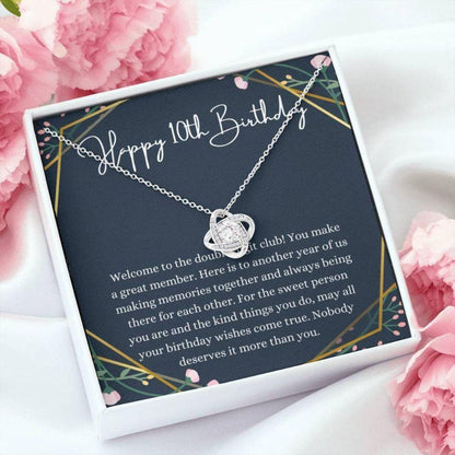 Daughter Necklace, Niece Necklace, 10Th Birthday Girl Necklace Gift, Tenth Birthday Necklace, Gift For 10 Year Old Girl