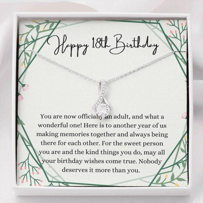 Daughter Necklace, 18Th Birthday Necklace, 18Th Birthday Gift For Her, Eighteenths Birthday Gift