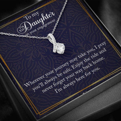 Daughter Necklace, Engagement Necklace For Daughter, Engagement Gift For Daughter, Daughter