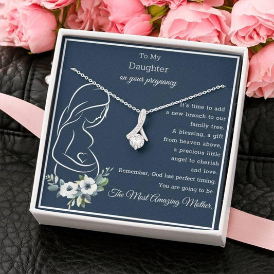 Daughter Necklace, Gift For Pregnant Daughter, Pregnancy Gift For Daughter, Mom To Be Necklace Rakva