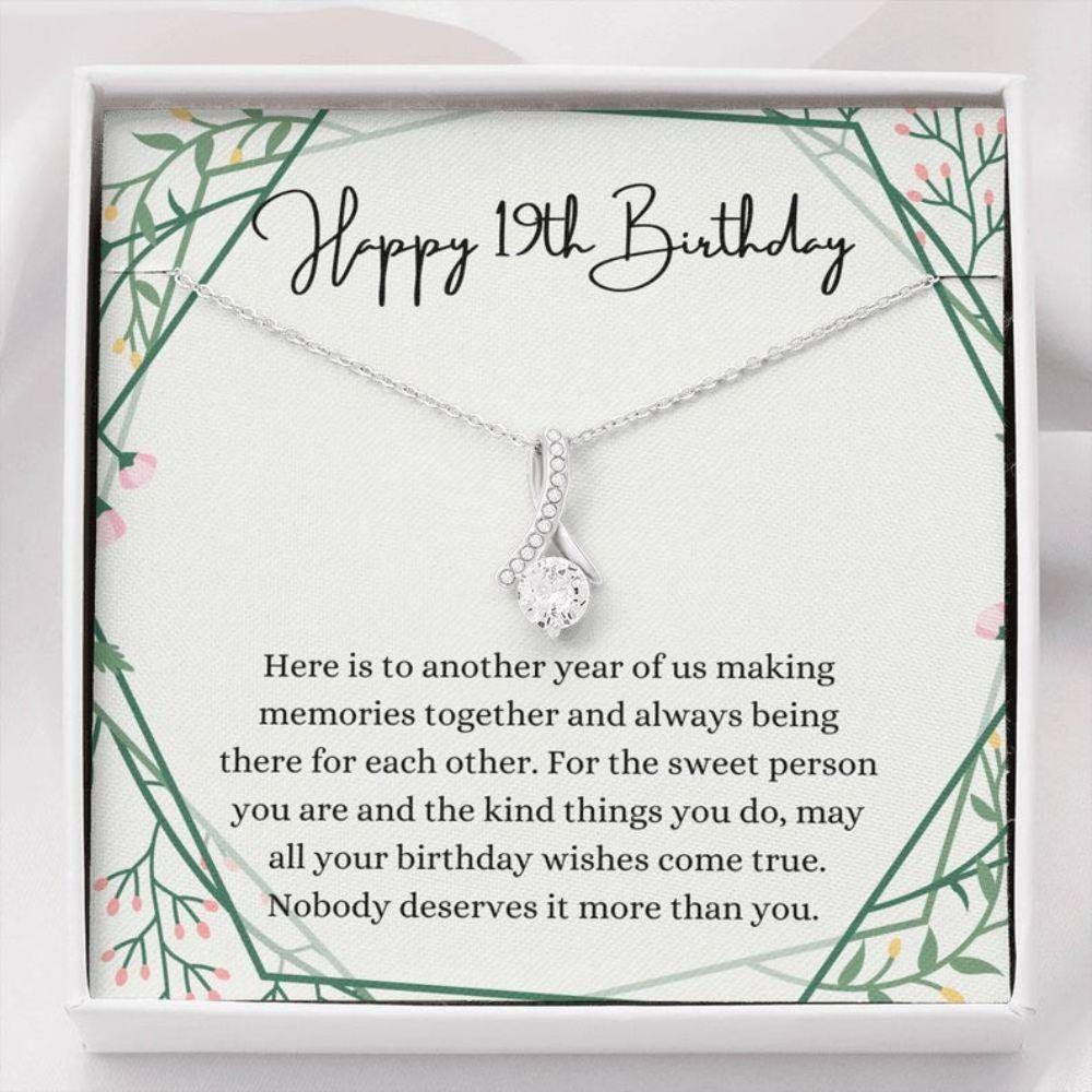 Daughter Necklace, Happy 19Th Birthday Necklace, Gift For 19Th Birthday, 19 Years Old Birthday Girl