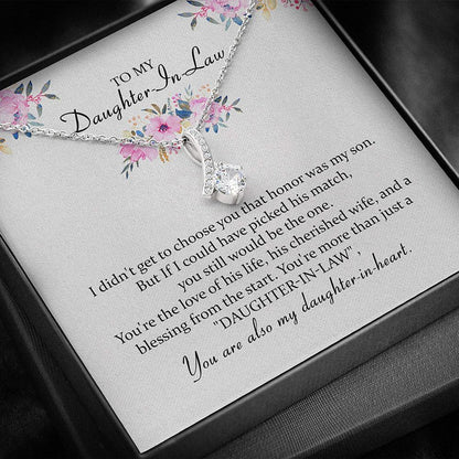 Daughter Necklace, To My Daughter In Law Necklace Gift “ Daughter In Law Gift