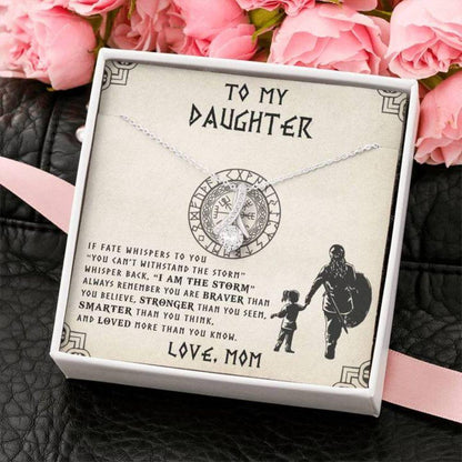 Daughter Necklace, To My Daughter Necklace Gift “ The Storm “ Shieldmaiden Mom