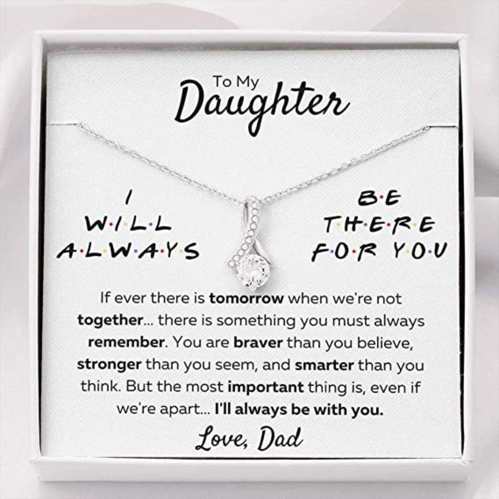 Daughter Necklace, To My Daughter Necklace Gift From Dad Œthere For You “ Stronger Than You Seem”