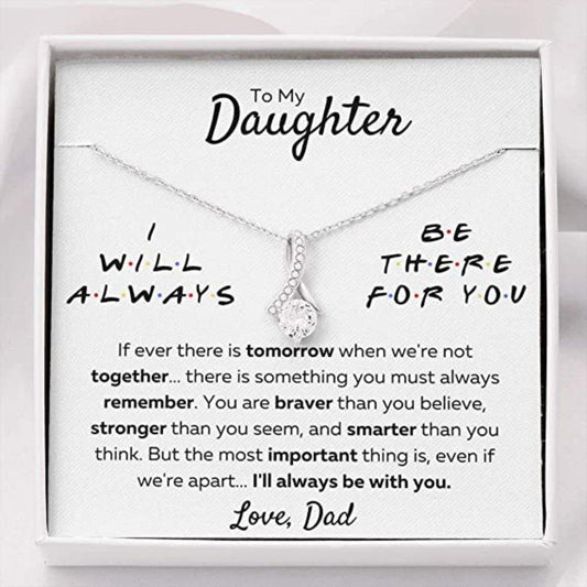 Daughter Necklace, To My Daughter Necklace Gift From Dad Œthere For You “ Stronger Than You Seem” Rakva